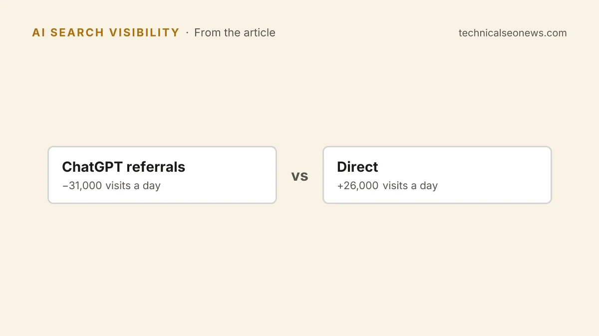 ChatGPT referrals vs Direct
