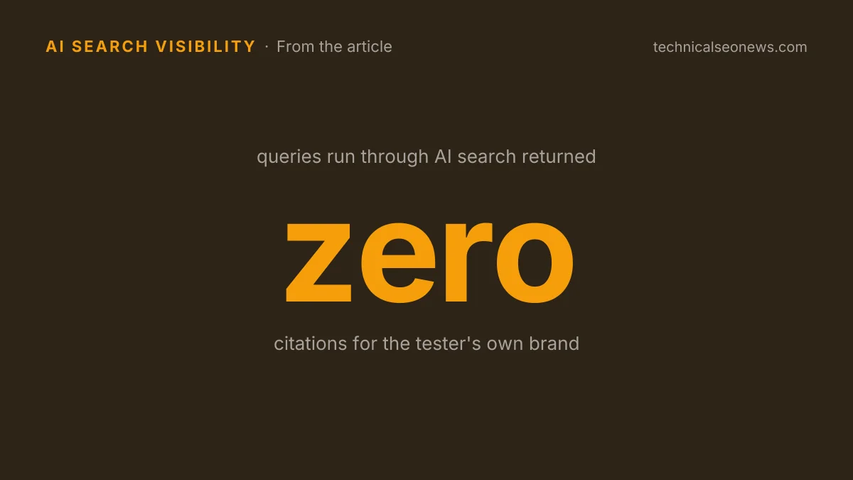 queries run through AI search returned zero citations…