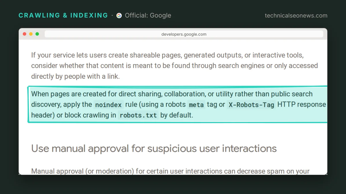 Quoted from Prevent user-generated spam on your site and platform (Google Search Central)…